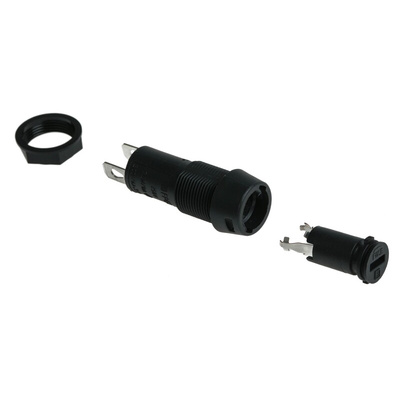 Schurter 16A Panel Mount Fuse Holder for 5 x 20mm Fuse, 1P, 250V ac