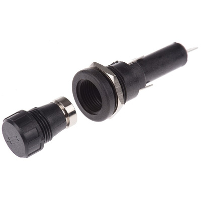 Bulgin 13A Panel Mount Fuse Holder for 6.3 x 25mm Fuse, 1P, 250V ac