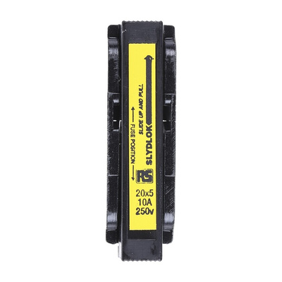 RS PRO 10A Rail Mount Fuse Holder for 5 x 20mm Fuse, 250V ac