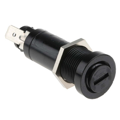 Schurter 10A Panel Mount Fuse Holder for 6.3 x 32mm Fuse, 1P, 600V ac