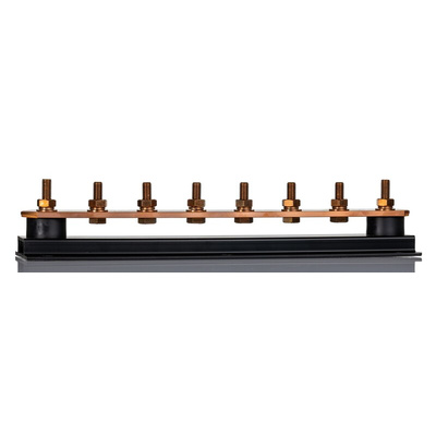 WJ Furse Copper Earth Bar L. 400mm x W. 90mm x H. 90mm 6 Ways