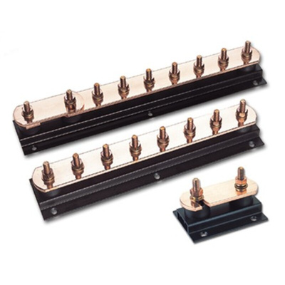 WJ Furse Copper Earth Bar L. 825mm x W. 90mm x H. 96mm 12 Ways