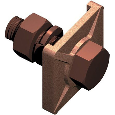 WJ Furse Copper Earth Clamp Max. Conductor Size 25 x 3mm Nominal Rod dia. 10mm 26mm