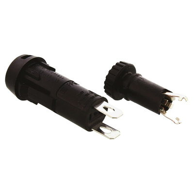 Schurter 16A Panel Mount Fuse Holder for 5 x 20mm Fuse, 1P, 250V ac