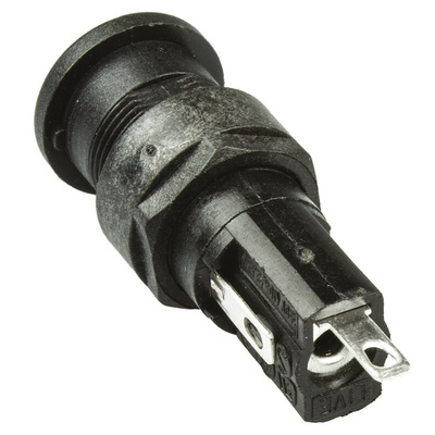Bulgin 10A Panel Mount Fuse Holder for 5 x 20mm Fuse, 1P, 250V ac