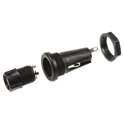 Bulgin 6.3A Panel Mount Fuse Holder for 5 x 20mm Fuse, 1P, 250V ac