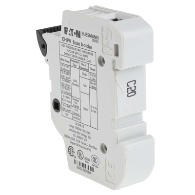 Eaton 30A Rail Mount Fuse Holder for 10 x 38mm Fuse, 1P, 1kV