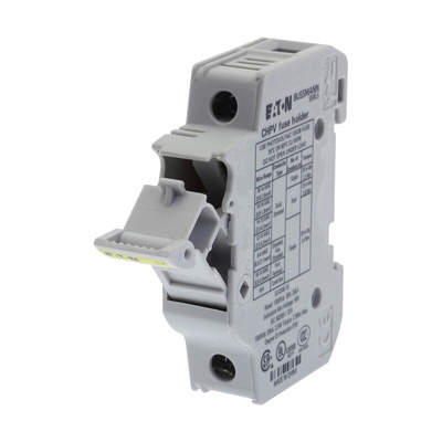 Eaton 30A Rail Mount Fuse Holder for 10 x 38mm Fuse, 1P, 1kV