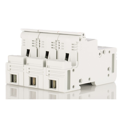 Mersen 125A Rail Mount Fuse Holder for 22 x 58mm Fuse, 3P, 690V ac