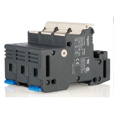 Schneider Electric 50A Rail Mount Fuse Holder for 14 x 51mm Fuse, 3P, 690V ac