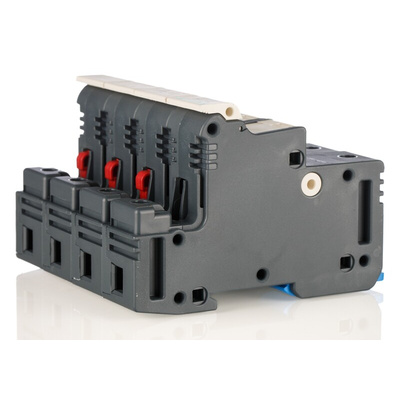 Schneider Electric 50A Rail Mount Fuse Holder for 14 x 51mm Fuse, 3P+N, 690V ac