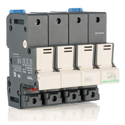 Schneider Electric 50A Rail Mount Fuse Holder for 14 x 51mm Fuse, 3P+N, 690V ac