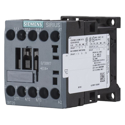 Siemens Control Relay - 3NO, 6.1 A F.L.C, 18 A Contact Rating, 24 V dc, 3P