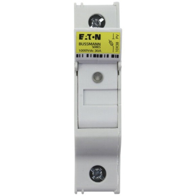 Eaton 32A Rail Mount Fuse Holder for 10 x 38mm Fuse, 1P, 1kV