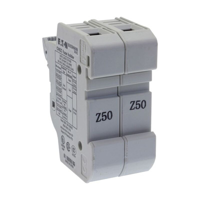 Eaton 30A Rail Mount Fuse Holder for 10 x 38mm Fuse, 2P, 600V ac