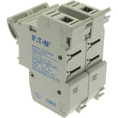 Eaton 50A Rail Mount Fuse Holder for 14 x 51mm Fuse, 1P, 690 V ac, 750V dc