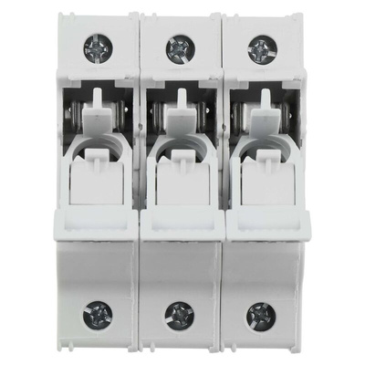 Eaton 30A Rail Mount Fuse Holder for 10 x 38mm Fuse, 3P, 600V ac