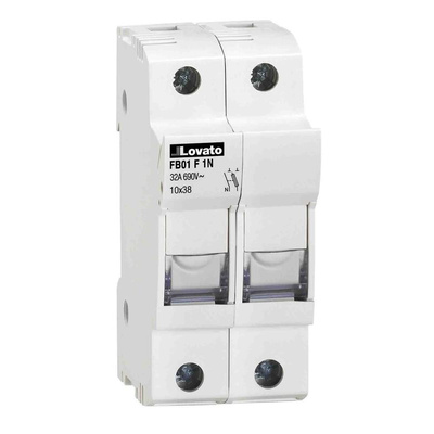 Lovato 32A Rail Mount Fuse Holder, 2P, 690V ac