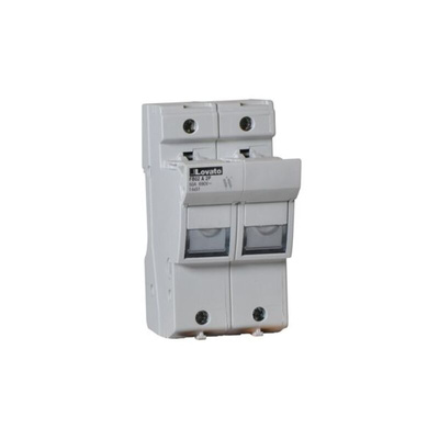 Lovato 50A Base Mount Fuse Holder for 14 x 51mm Fuse, 2P, 690V ac