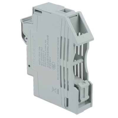 Mersen 32A Rail Mount Fuse Holder for 10 x 38mm Fuse, 1P, 690V ac