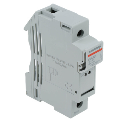Mersen 32A Rail Mount Fuse Holder for 10 x 38mm Fuse, 1P, 690V ac
