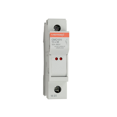 Mersen 32A Rail Mount Fuse Holder for 10 x 38mm Fuse, 1P, 690V ac