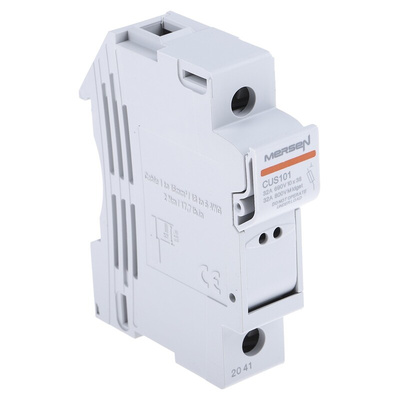 Mersen 32A Rail Mount Fuse Holder for 10 x 38mm Fuse, 1P, 690 V ac → 1kV ac/dc