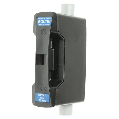 Lawson Fuses 63A Rail Mount Fuse Holder for A3 Fuse, 690V ac