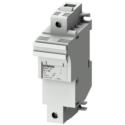 Siemens 100A Rail Mount Fuse Holder for 22 x 58mm Fuse, 1P, 690V