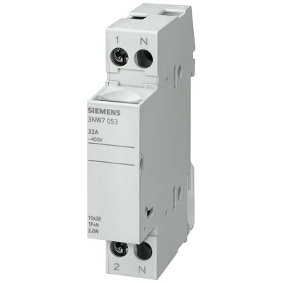 Siemens 20A Rail Mount Fuse Holder for 8 x 32mm Fuse, 1P, 400V