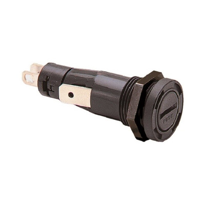 Bulgin 10A Panel Mount Fuse Holder for 6.3 x 32mm Fuse, 250V