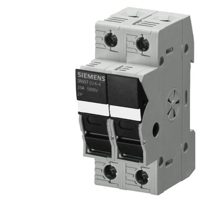 Siemens 25A Fuse Holder for 10 x 38mm Fuse, 2P, 1kV