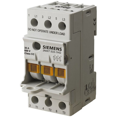 Siemens 32A Fuse Holder for 10 x 38mm Fuse, 3P, 690V ac