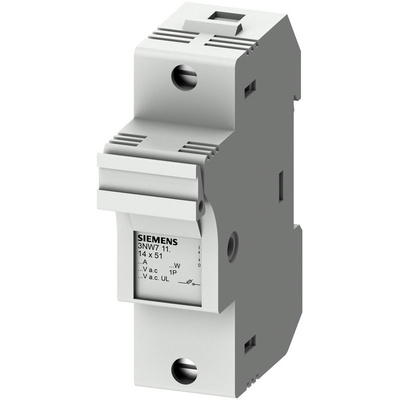 Siemens 50A Fuse Holder for 14 x 51mm Fuse, 1P, 690V ac