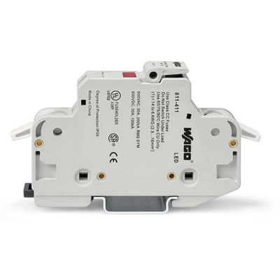 Wago 30A Fuse Holder for 10 x 38mm Fuse, 1P, 600V ac