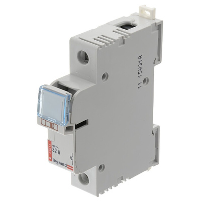 Legrand 32A Rail Mount Fuse Holder for 10 x 38mm Fuse, 1P, 400V ac