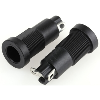 Schurter 10A Panel Mount Fuse Holder for 5 x 20mm Fuse, 1P, 250V ac