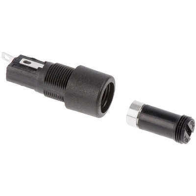 Bulgin 10A Panel Mount Fuse Holder for 5 x 20mm Fuse, 1P, 250V ac