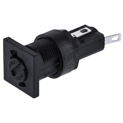 Bulgin 10A Panel Mount Fuse Holder for 5 x 20mm Fuse, 1P, 250V ac