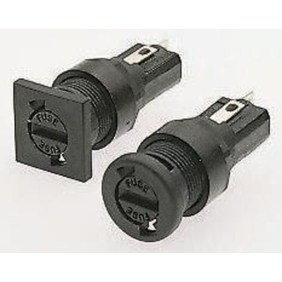 Bulgin 10A Panel Mount Fuse Holder for 5 x 20mm Fuse, 1P, 250V ac