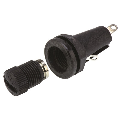 Bulgin 6.3A Panel Mount Fuse Holder for 5 x 20mm Fuse, 1P, 250V ac