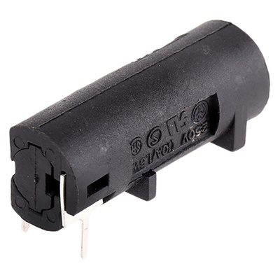 Bulgin 10A PCB Mount Fuse Holder for 5 x 20mm Fuse, 1P, 250V ac