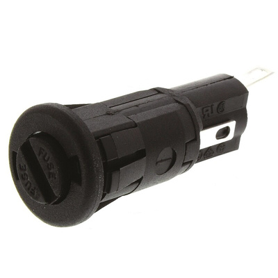 Bulgin 10A Panel Mount Fuse Holder for 5 x 20mm Fuse, 1P, 250V ac
