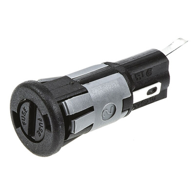Bulgin 10A Panel Mount Fuse Holder for 5 x 20mm Fuse, 1P, 250V ac
