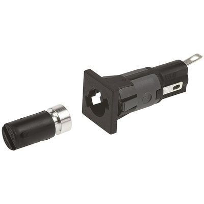 Bulgin 10A Panel Mount Fuse Holder for 5 x 20mm Fuse, 1P, 250V ac
