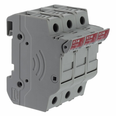 Eaton 32A Rail Mount Fuse Holder for 10 x 38mm Fuse, 3P, 690V ac