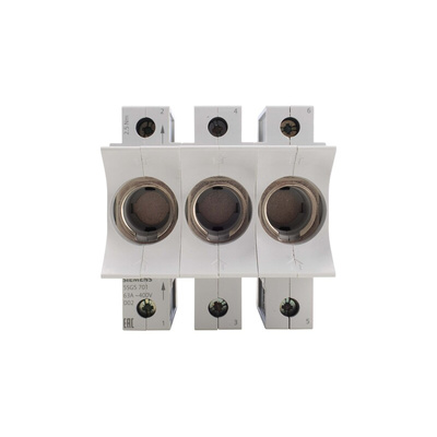 Siemens 63A Bottle Fuse Holder, 3P, 400V ac