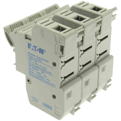 Eaton 50A Rail Mount Fuse Holder for 14 x 51mm Fuse, 3P, 690V ac
