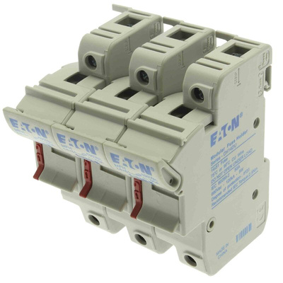 Eaton 50A Rail Mount Fuse Holder for 14 x 51mm Fuse, 3P, 690V ac