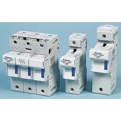 Mersen 50A Rail Mount Fuse Holder for 14 x 51mm Fuse, N, 690V ac